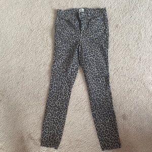 J. Crew Cheetah print skinny jeans